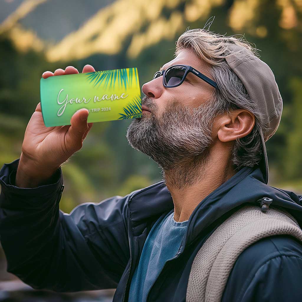 Personalized Beach Trip Vacation 4 in 1 Can Cooler Tumbler Custom Name Family Trip 2024 - Wonder Print Shop