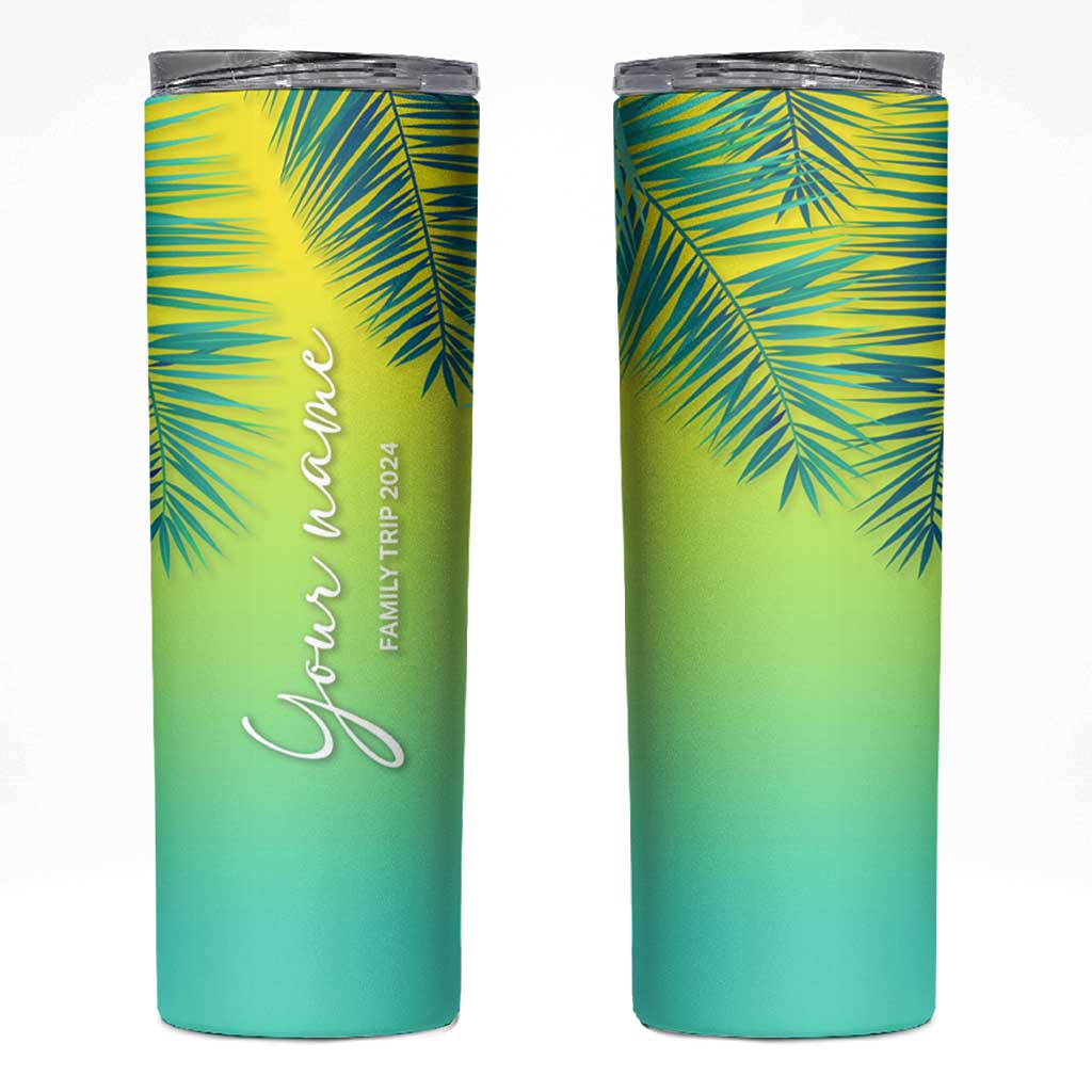 Personalized Beach Trip Vacation Skinny Tumbler Custom Name Family Trip 2024 - Wonder Print Shop