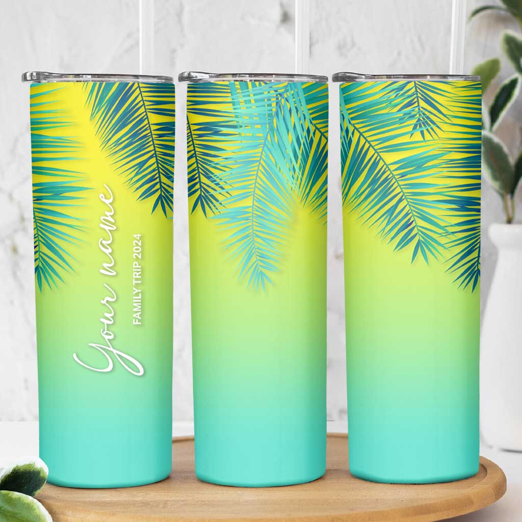 Personalized Beach Trip Vacation Skinny Tumbler Custom Name Family Trip 2024 - Wonder Print Shop