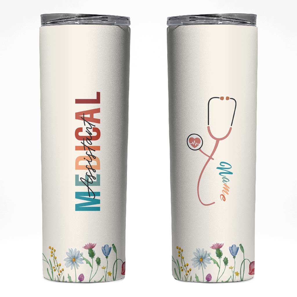 Personalized Medical Assiant Skinny Tumbler Custom Name Nurse Gifts MA - Wonder Print Shop