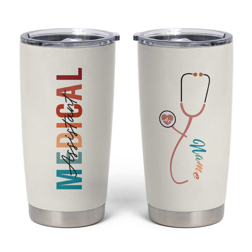 Personalized Medical Assiant Tumbler Cup Custom Name Nurse Gifts MA - Wonder Print Shop