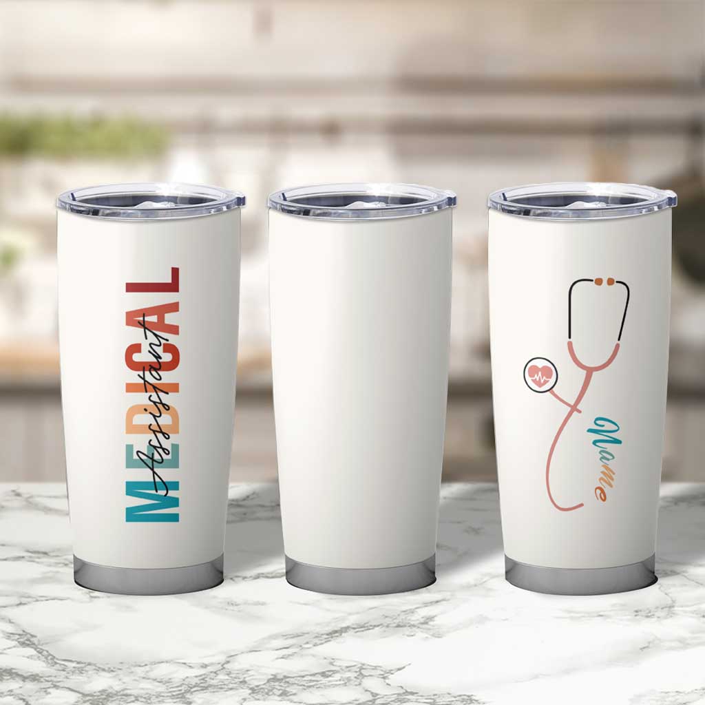 Personalized Medical Assiant Tumbler Cup Custom Name Nurse Gifts MA - Wonder Print Shop