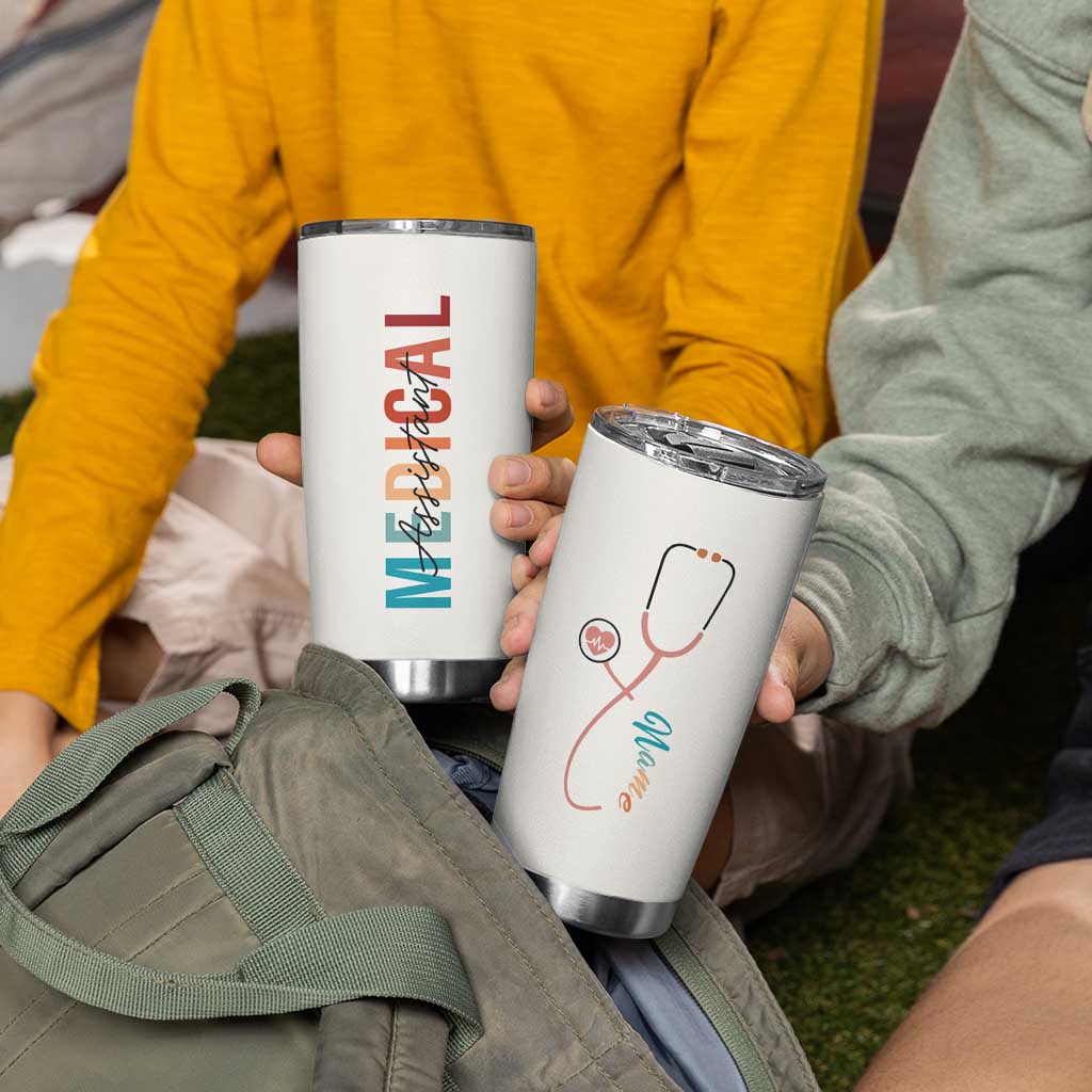 Personalized Medical Assiant Tumbler Cup Custom Name Nurse Gifts MA - Wonder Print Shop