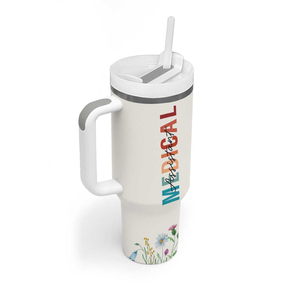 Personalized Medical Assiant Tumbler With Handle Custom Name Nurse Gifts MA - Wonder Print Shop