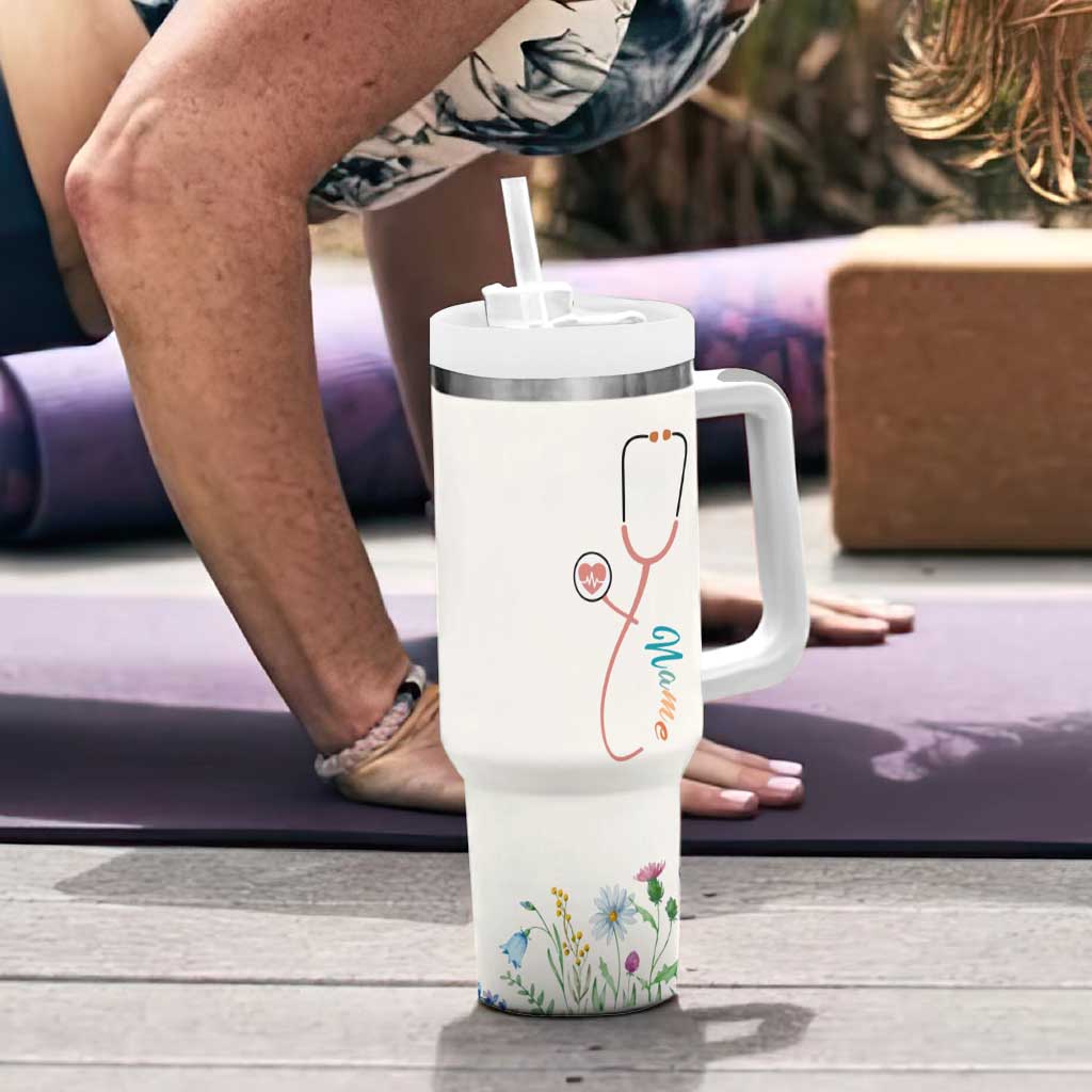 Personalized Medical Assiant Tumbler With Handle Custom Name Nurse Gifts MA - Wonder Print Shop