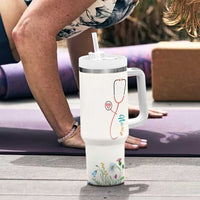 Personalized Medical Assiant Tumbler With Handle Custom Name Nurse Gifts MA - Wonder Print Shop