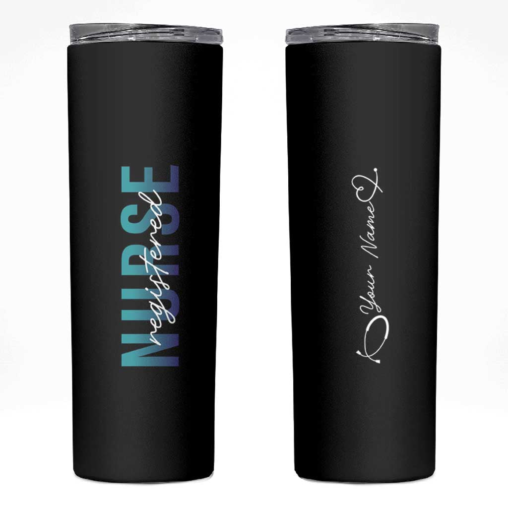 Personalized Registered Nurse Skinny Tumbler Custom Name Nursing Student Gifts RN - Wonder Print Shop