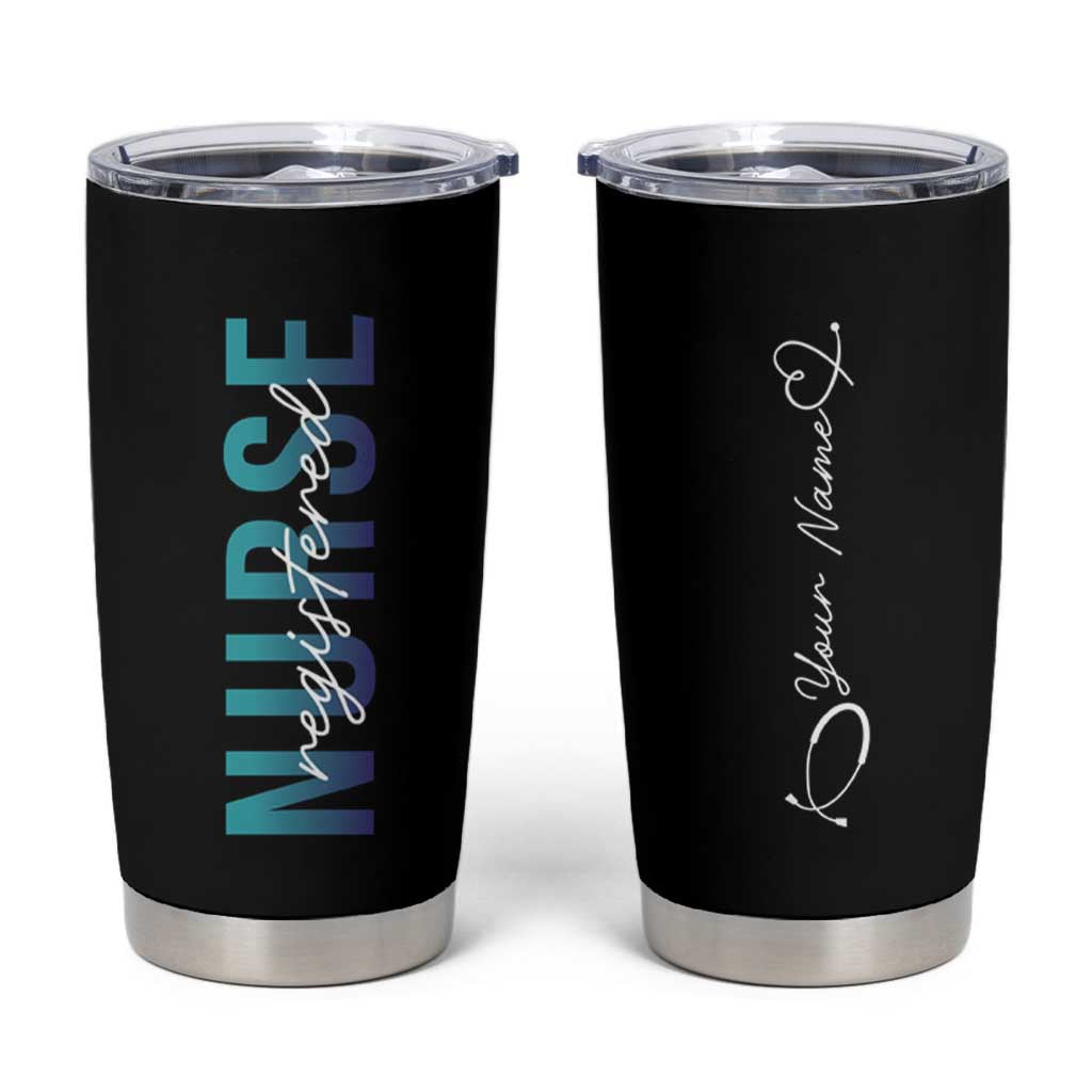 Personalized Registered Nurse Tumbler Cup Custom Name Nursing Student Gifts RN - Wonder Print Shop