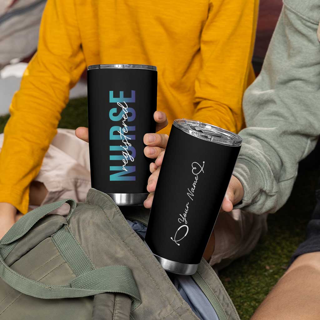 Personalized Registered Nurse Tumbler Cup Custom Name Nursing Student Gifts RN - Wonder Print Shop