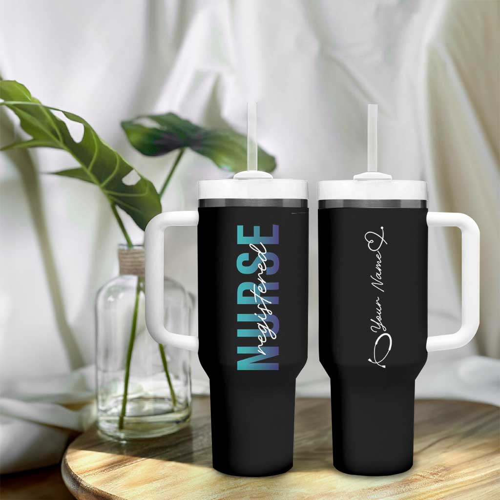 Personalized Registered Nurse Tumbler With Handle Custom Name Nursing Student Gifts RN - Wonder Print Shop