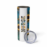 Personalized Pediatric Nurse Skinny Tumbler Custom Name Nurse Gifts Sunflower - Wonder Print Shop