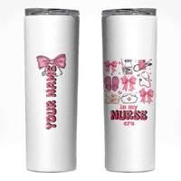 Personalized Nurse Gifts Skinny Tumbler Custom Name In My Nurse Era Coquette - Wonder Print Shop