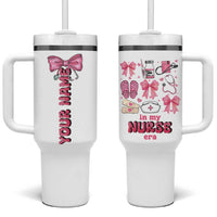Personalized Nurse Gifts Tumbler With Handle Custom Name In My Nurse Era Coquette - Wonder Print Shop