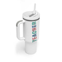 Personalized Teacher Tumbler With Handle Custom Name Teach Love Inspire - Wonder Print Shop