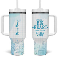 Personalized Teacher Tumbler With Handle Custom Name It Takes A Big Heart To Help Shape Little Minds - Wonder Print Shop
