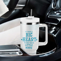 Personalized Teacher Tumbler With Handle Custom Name It Takes A Big Heart To Help Shape Little Minds - Wonder Print Shop