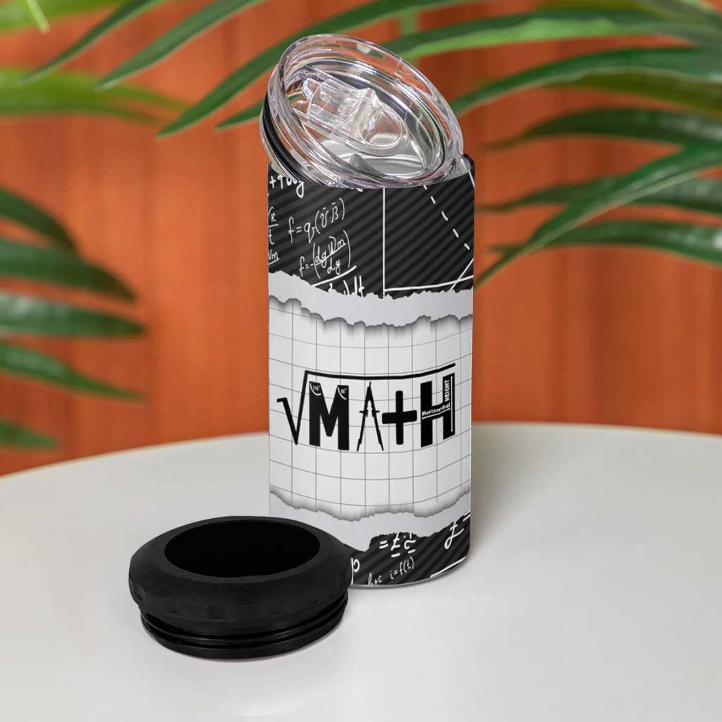 Personalized Math Teacher 4 in 1 Can Cooler Tumbler Custom Name Best Math Teacher Ever - Wonder Print Shop