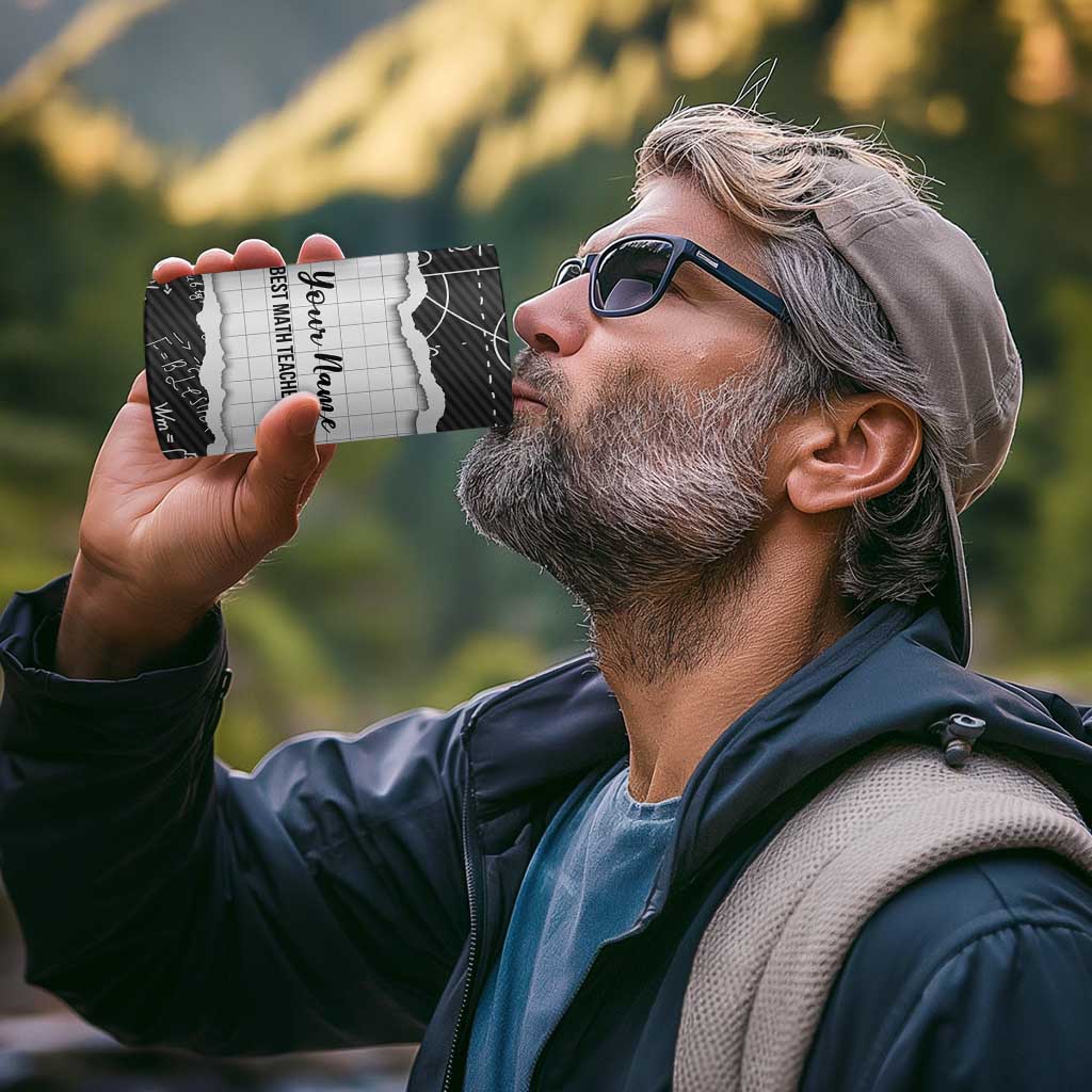 Personalized Math Teacher 4 in 1 Can Cooler Tumbler Custom Name Best Math Teacher Ever - Wonder Print Shop