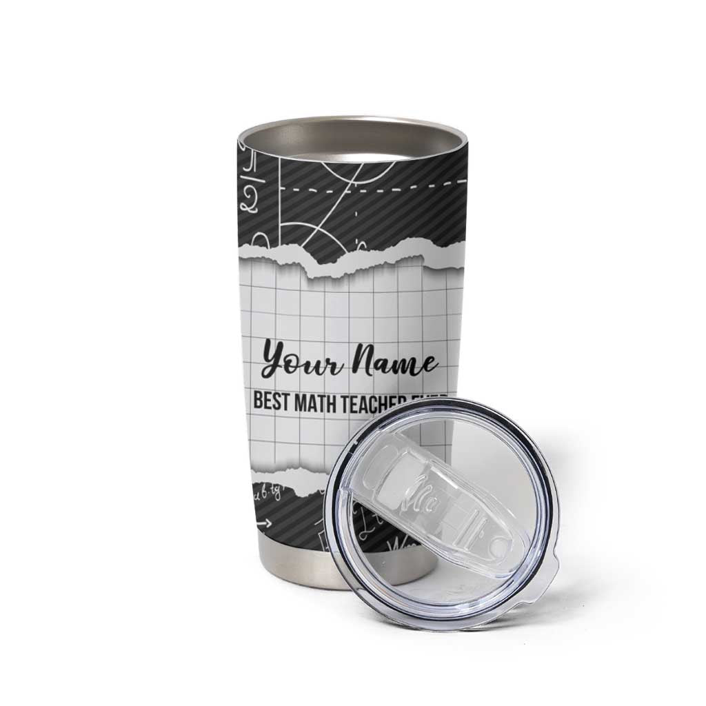 Personalized Math Teacher Tumbler Cup Custom Name Best Math Teacher Ever - Wonder Print Shop