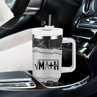 Personalized Math Teacher Tumbler With Handle Custom Name Best Math Teacher Ever - Wonder Print Shop