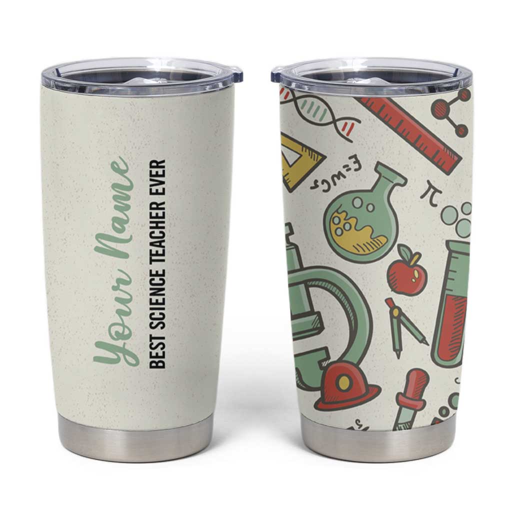 Personalized Science Teacher Tumbler Cup Custom Name Best Science Teacher Ever - Wonder Print Shop