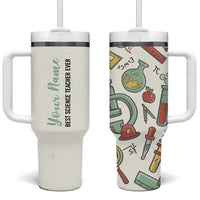 Personalized Science Teacher Tumbler With Handle Custom Name Best Science Teacher Ever - Wonder Print Shop