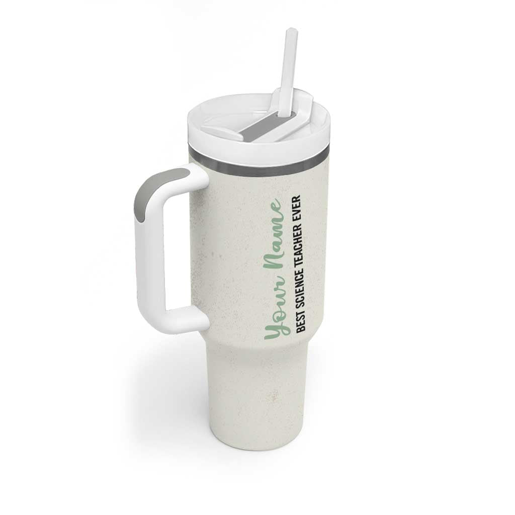 Personalized Science Teacher Tumbler With Handle Custom Name Best Science Teacher Ever - Wonder Print Shop