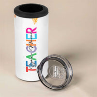 Personalized Teacher 4 in 1 Can Cooler Tumbler Custom Name Rainbow Your Are The Best - Wonder Print Shop