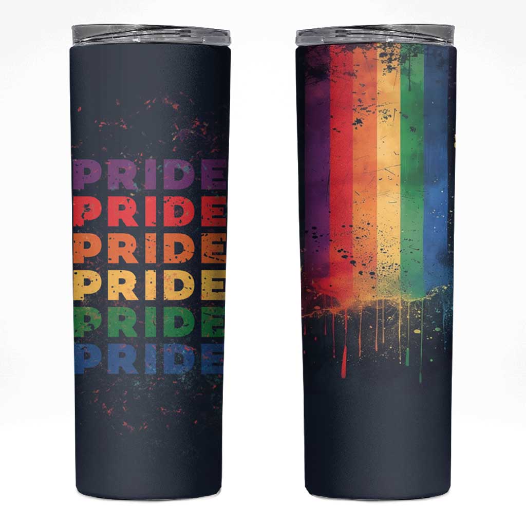 Rainbow LGBT Pride Skinny Tumbler - Wonder Print Shop