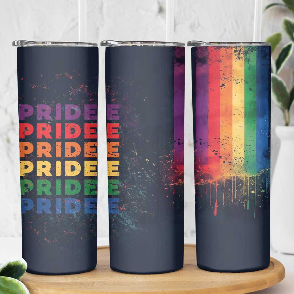 Rainbow LGBT Pride Skinny Tumbler - Wonder Print Shop