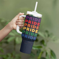 Rainbow LGBT Pride Tumbler With Handle - Wonder Print Shop