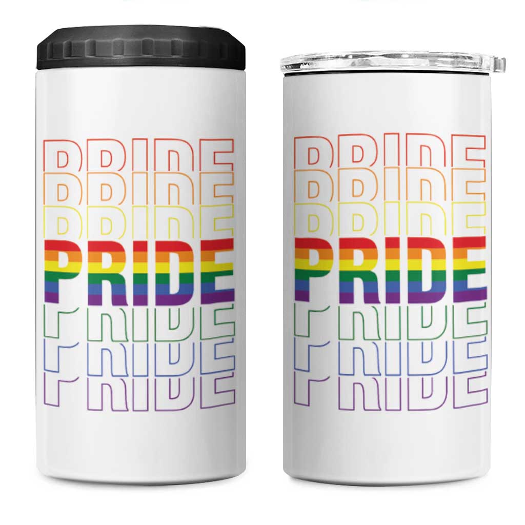 Gay Pride 4 in 1 Can Cooler Tumbler LGBTQ Rainbow Flag - Wonder Print Shop