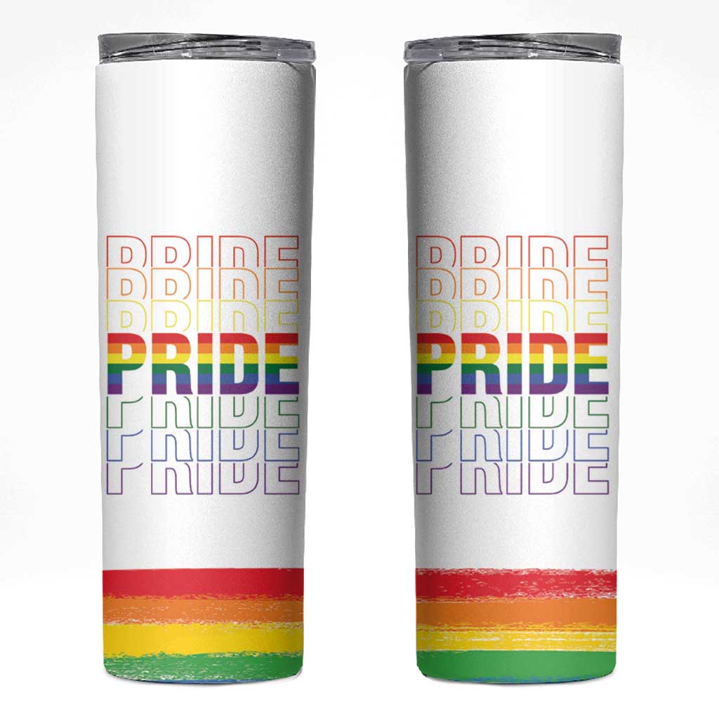 Gay Pride Skinny Tumbler LGBTQ Rainbow Flag - Wonder Print Shop