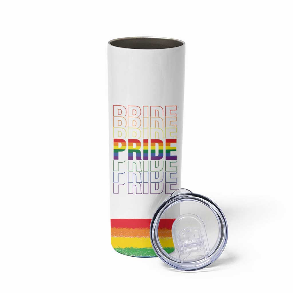 Gay Pride Skinny Tumbler LGBTQ Rainbow Flag - Wonder Print Shop