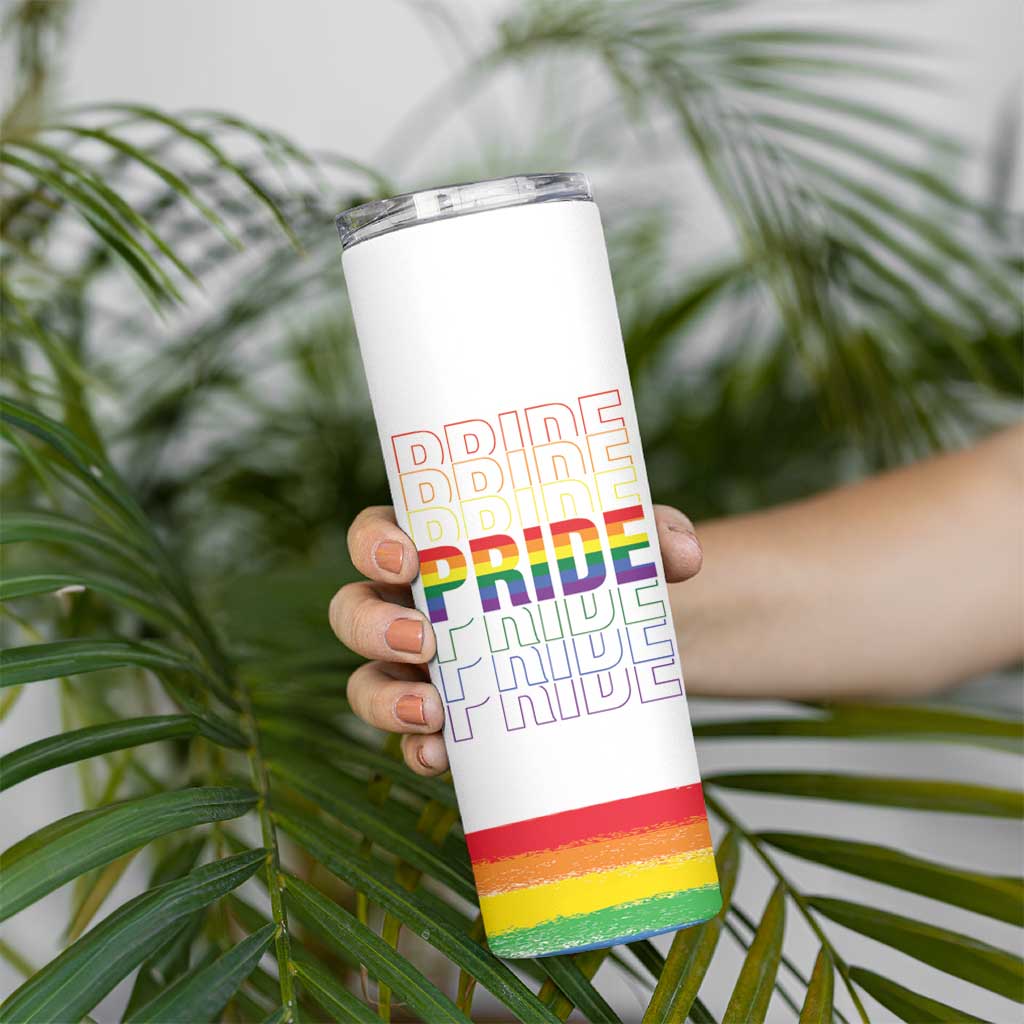 Gay Pride Skinny Tumbler LGBTQ Rainbow Flag - Wonder Print Shop