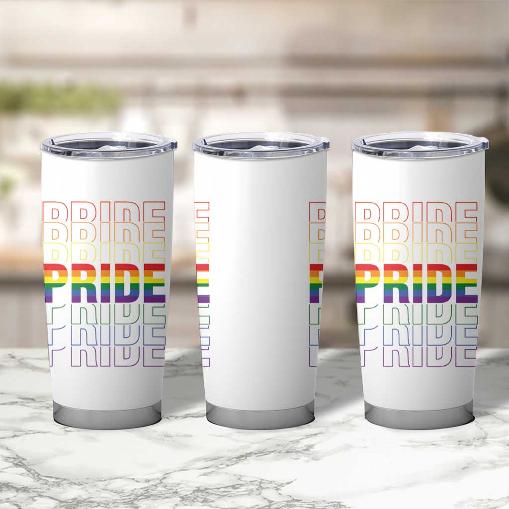 Gay Pride Tumbler Cup LGBTQ Rainbow Flag - Wonder Print Shop