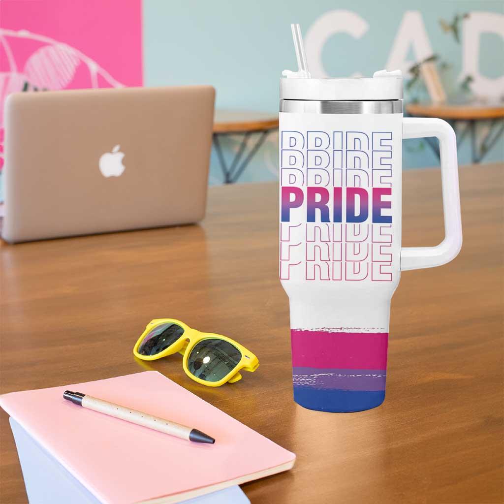 Lesbian Pride Tumbler With Handle LGBTQ Les Flag - Wonder Print Shop