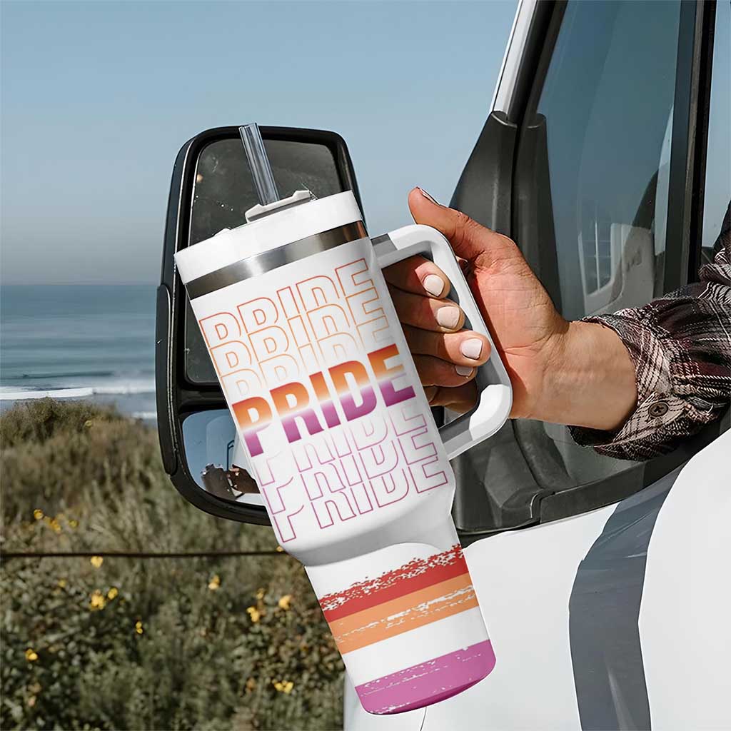 Transgender Pride Tumbler With Handle LGBTQ Trans Flag - Wonder Print Shop