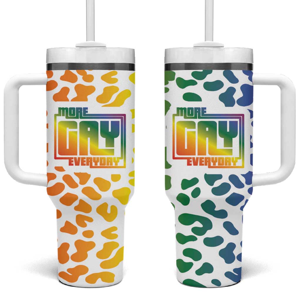 Funny Gay Pride Tumbler With Handle More Gay Everyday LGBT - Wonder Print Shop