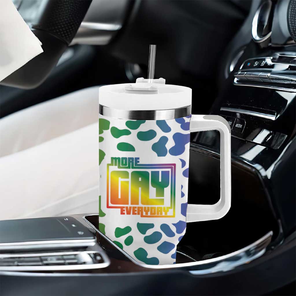 Funny Gay Pride Tumbler With Handle More Gay Everyday LGBT - Wonder Print Shop