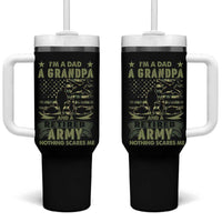 Retirement Tumbler With Handle I'm A Dad A Grandpa And A Retired Army Nothing Scares Me - Wonder Print Shop