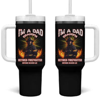 Retired Firefighter Tumbler With Handle I'm A Dad A Grandpa Nothing Scares Me Fireman Retirement - Wonder Print Shop