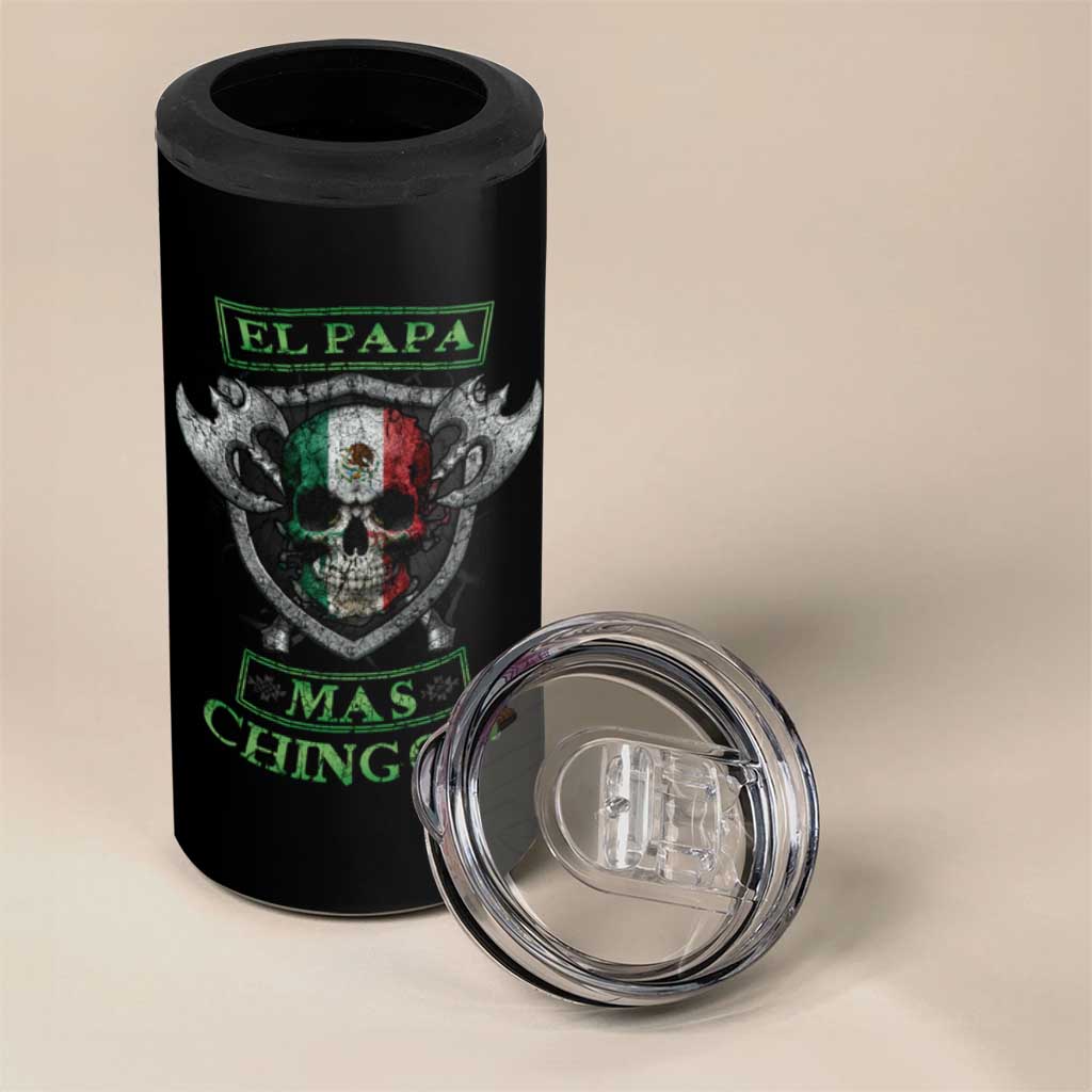 Mexican Dad 4 in 1 Can Cooler Tumbler El Papa Mas Chingon Mexico Father's Day - Wonder Print Shop