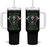 Mexican Dad Tumbler With Handle El Papa Mas Chingon Mexico Father's Day - Wonder Print Shop