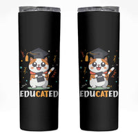 Graduation Cat Lover Skinny Tumbler Educated Cat Graduated Graduating - Wonder Print Shop
