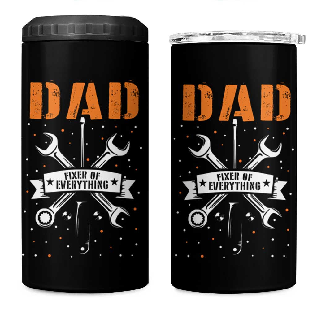 Father's Day 4 in 1 Can Cooler Tumbler Dad Fixer Of Everything - Wonder Print Shop