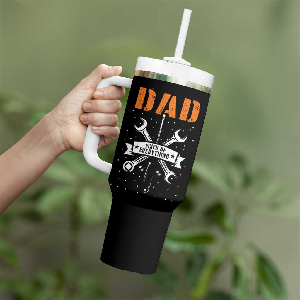 Father's Day Tumbler With Handle Dad Fixer Of Everything - Wonder Print Shop