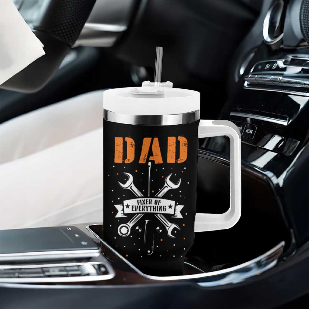 Father's Day Tumbler With Handle Dad Fixer Of Everything - Wonder Print Shop