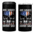 Father's Day 4 in 1 Can Cooler Tumbler One Badass Bonus Dad Skull - Wonder Print Shop