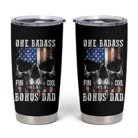 Father's Day Tumbler Cup One Badass Bonus Dad Skull - Wonder Print Shop